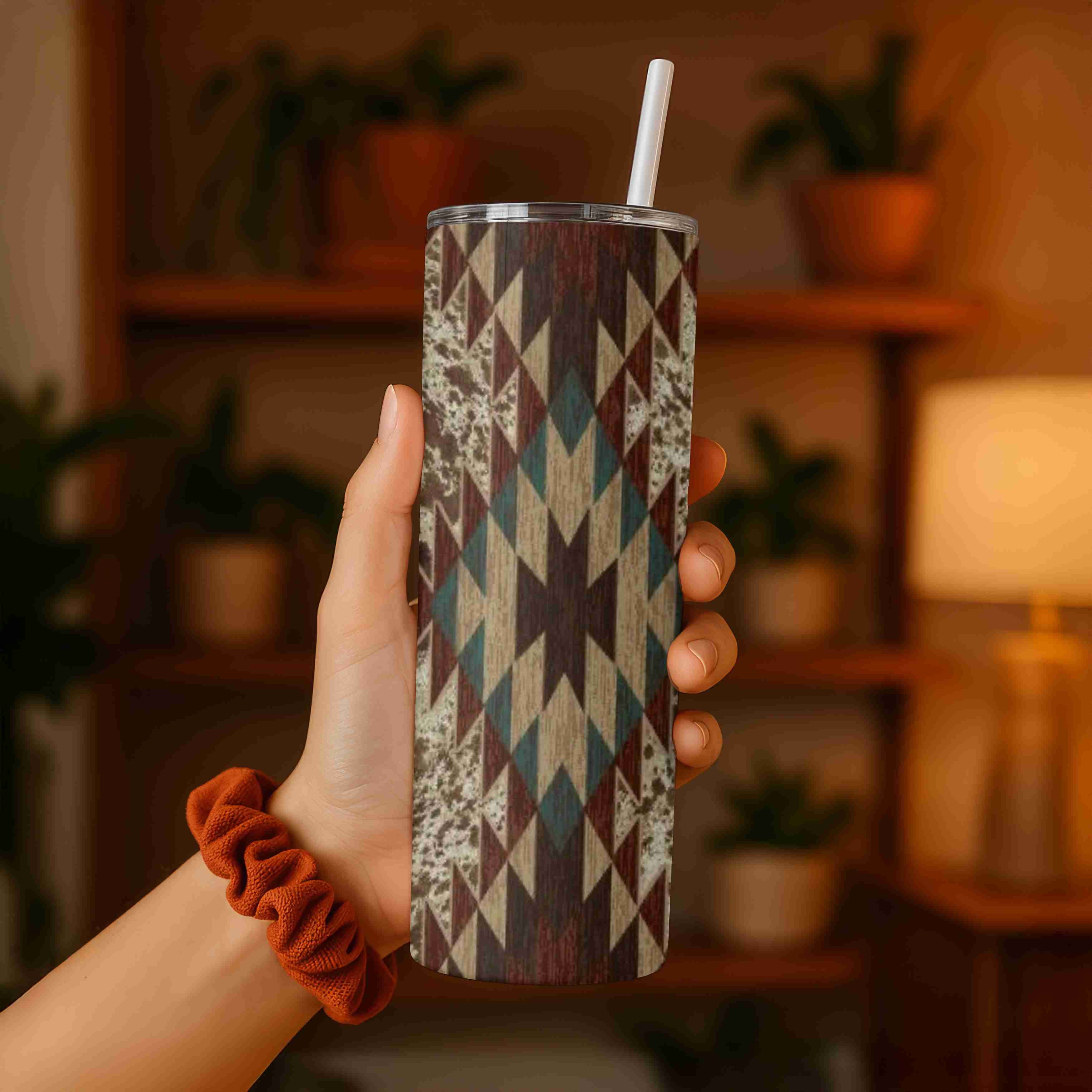 Western Aztec Cowhide - Tumbler