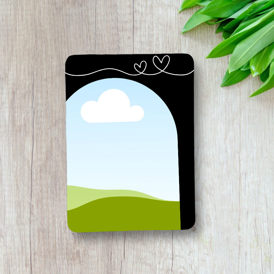 Arched Hearts Personalized Photo & Text - Magnet