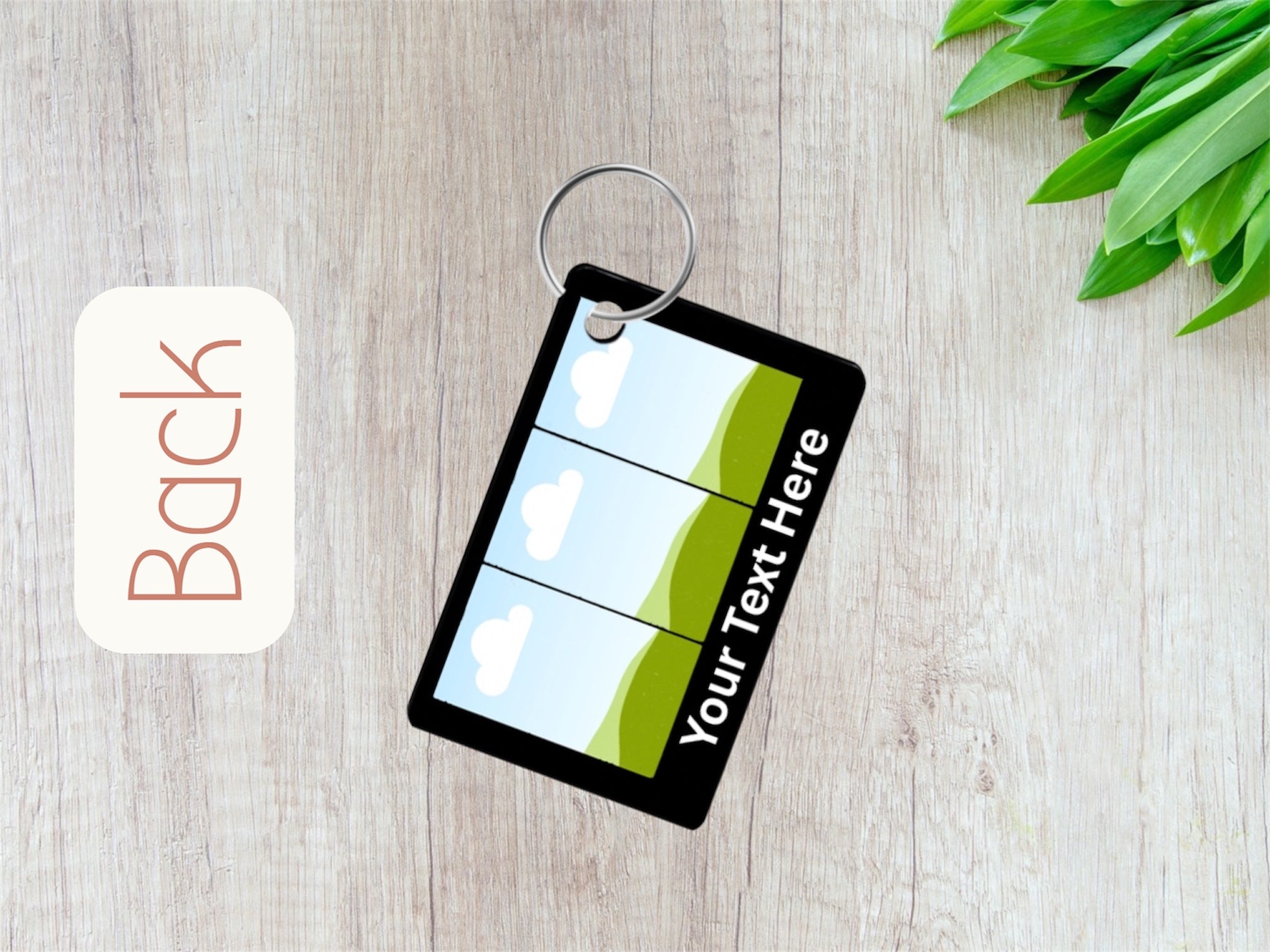 Customizable - 4 Photos, Front & Back - Keychain