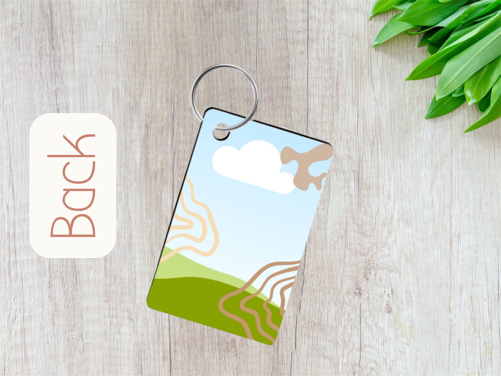 Customizable - Boho One Photo Front & Back - Keychain