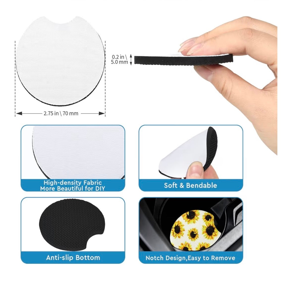 Colorful Leopard Print - Car Coaster