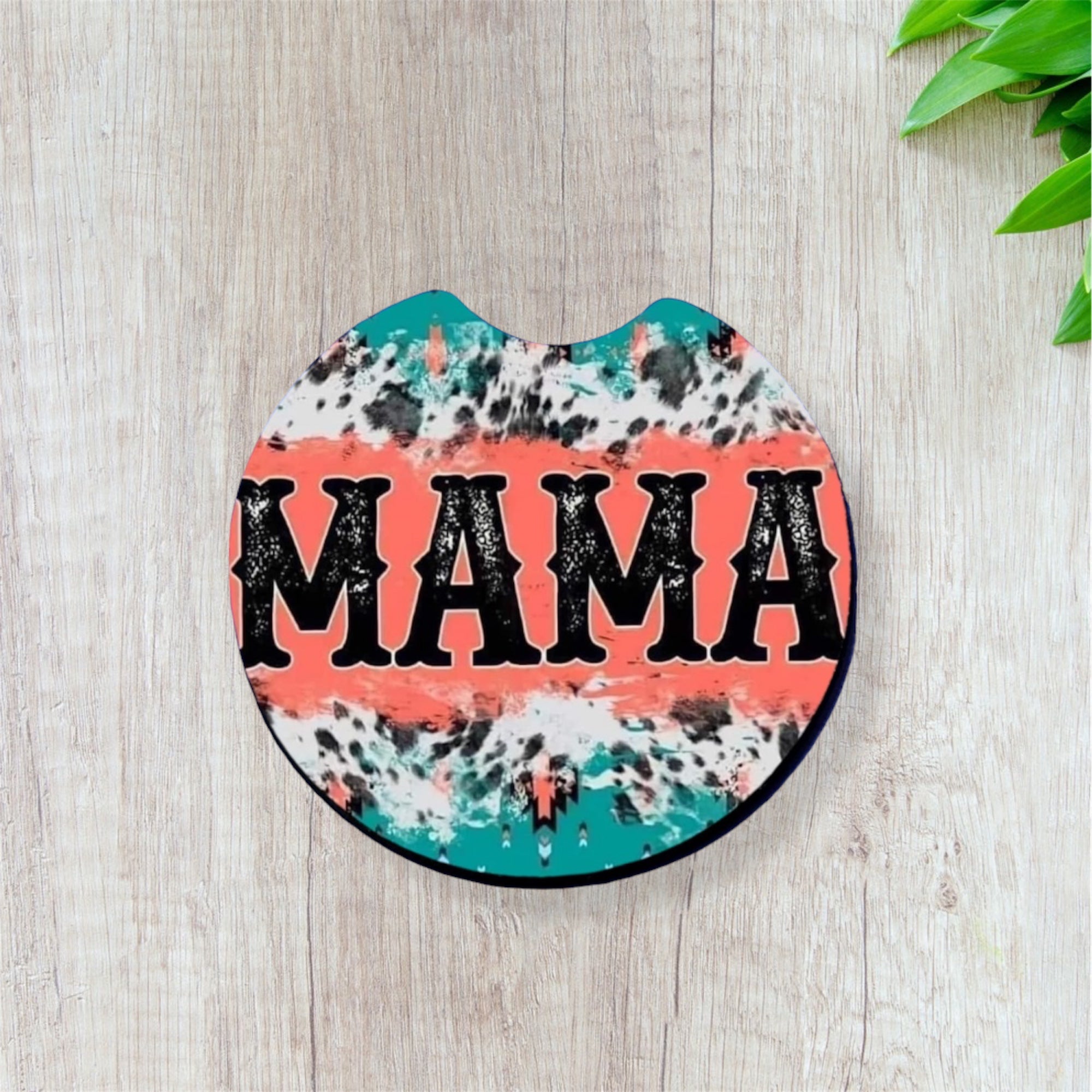 Colorful MAMA - Car Coaster